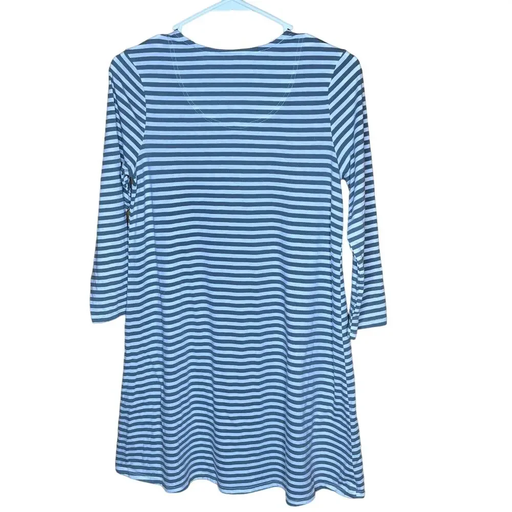 Faded Glory Gray White Striped Girls Dress XL